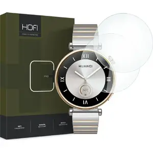 Rūdīta stikla ekrāna aizsargs Hofi Glass Pro+ 2 gab. priekš Huawei Watch GT 4 (41 mm), caurspīdīgs