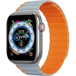 Magnetic Watch Strap Dux Ducis Strap (LD Version) for Apple Watch 40/41mm — gray-orange