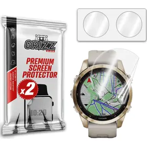 Screen protector film GrizzGlass CeramicFilm for Garmin Fenix 7S — ceramic protective film