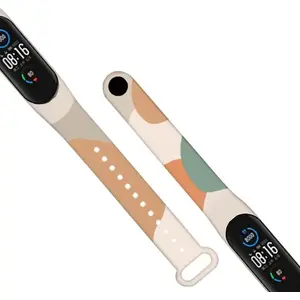 Силиконовый ремешок Hurtel для Xiaomi Mi Band 4 / Mi Band 3 — камуфляж, сменный браслет