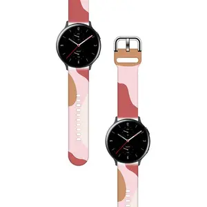 Silicone watch strap Hurtel for Samsung Galaxy Watch 46mm — camouflage pattern