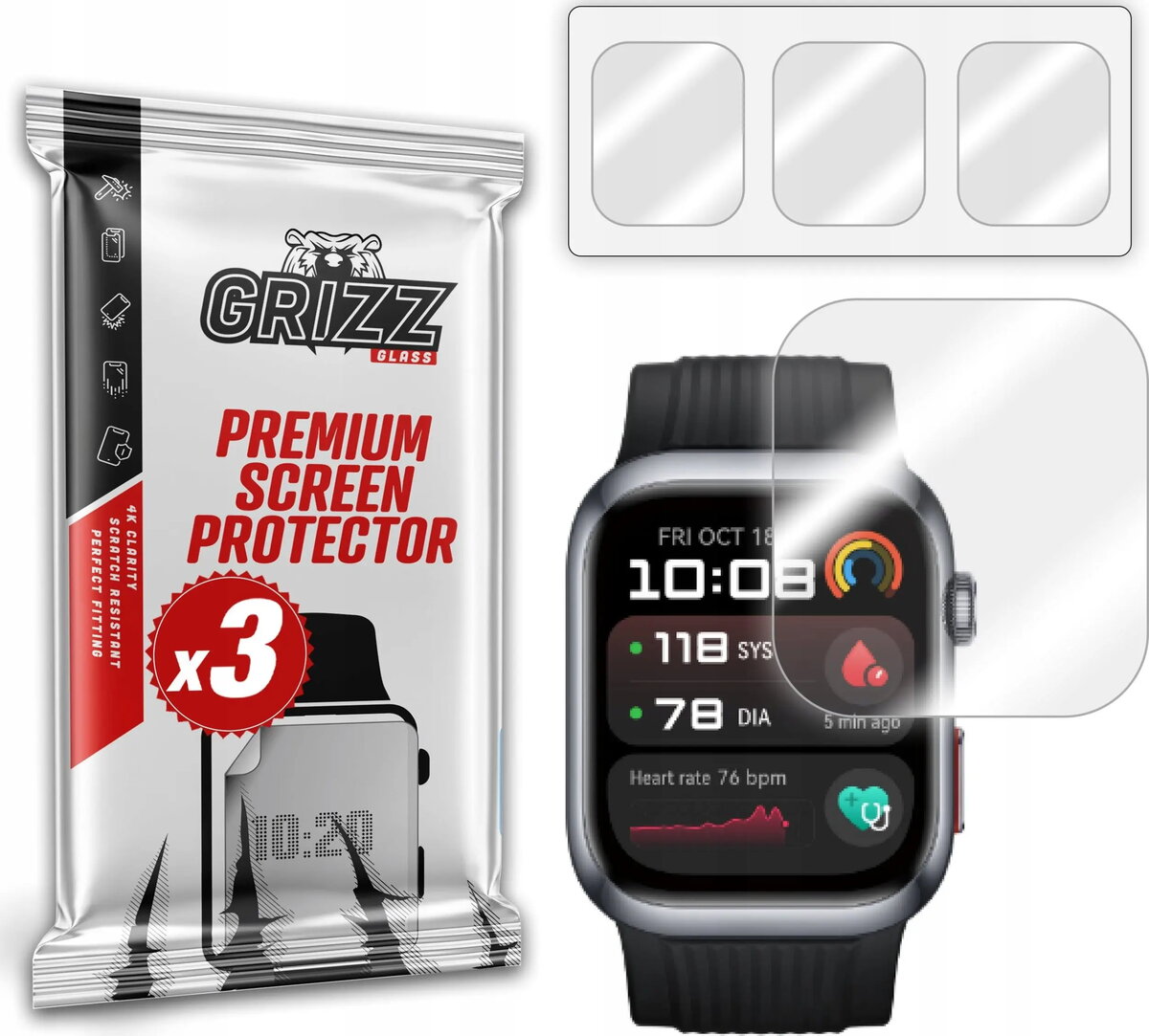 Aizsargplēve GrizzGlass Hydrofilm priekš Huawei Watch