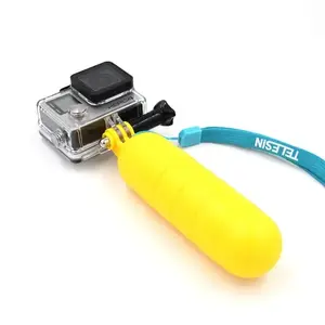 Telesin camera monopod GP-MNP-102, compact foldable stick, yellow, max height 15 cm, weight 64 g