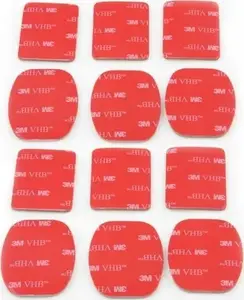Xrec adhesive mounts set for action cameras — assorted 3M VHB tape pieces for GoPro Hero 4/3+/3/2/1