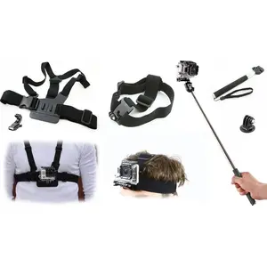 Mount kit Xrec 3-in-1 — monopod, head strap, chest mount for GoPro HERO 4/3+/3/2/1