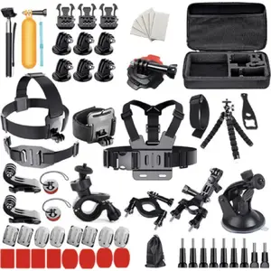 Accessory kit Hurtel 67-in-1 for action cameras — universal mounts and adapters for GoPro, DJI, Insta360, SJCam, Eken