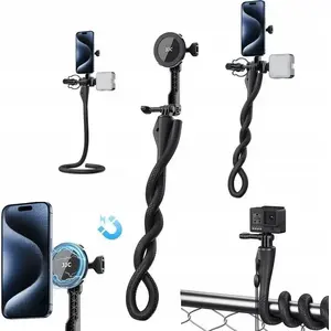 JJC flexible monopod arm with magnetic MagSafe phone mount and GoPro system support SB9340