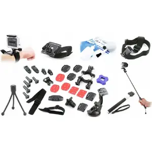 Accessory kit for Sony Action Cam by Xrec — model SB2813, assorted mounts and attachments