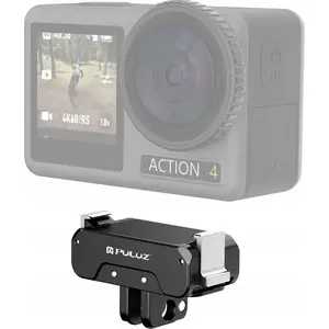 Puluz adapter and mount for 1/4" and GoPro-style system — compatible with DJI Osmo Action 4 / 3 (model SB8793)