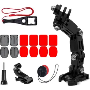 Hurtel GoPro helmet mounting accessory kit — chin holder compatible with GoPro, DJI, Insta360, SJCam, Eken