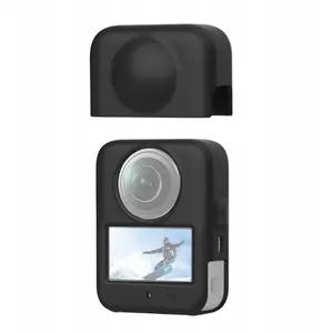Protective Silicone Case and Lens Cap for DJI Osmo 360 by Puluz (compatible accessory)