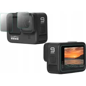 Sunnylife protective glass set 3-in-1 for GoPro Hero 9 Black — LCD screen and lens protectors