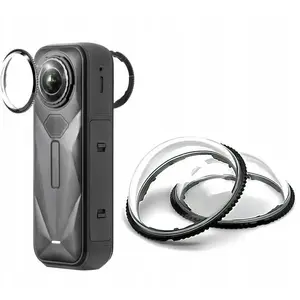 Protective Lens Cover Set for Insta360 X5 by Puluz — 2x Polycarbonate Lens Shields