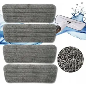 No name replacement flat mop pads 42 x 14 cm, pack of 4