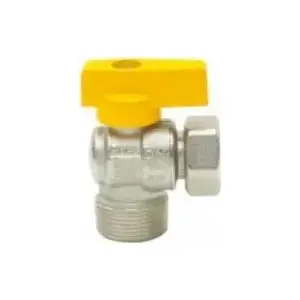 Angle Gas Valve Top-Therm 3/4" with loose nut / male thread, MOP 5
