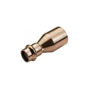 Conex press gas reducer nipple 28x22 mm, brass press fitting, model PG52430282200
