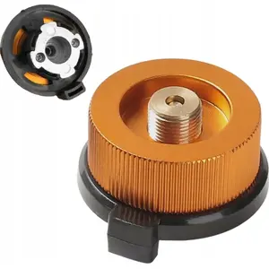 Gas Cylinder Cartridge Adapter Silver model 10397 for portable gas cartridges
