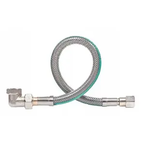Gas flexible hose Famas FPGS-04KB with elbow, length 0.75 m