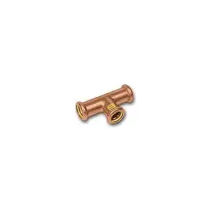 Copper Press Tee SANHA 22 mm for Gas Systems, Model 11013022