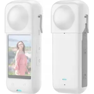 Lens Cover and Silicone Housing Puluz for Insta360 X4 — Protective Cap and Soft Case