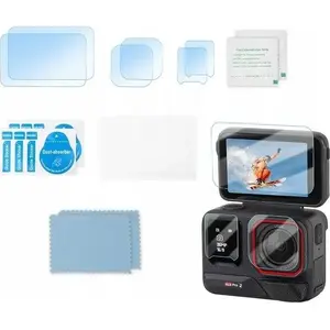 Protective Accessory Set for Insta360 ACE PRO 2 Camera by Sunnylife — 6 Lens Caps and 2 LCD Screen Protectors