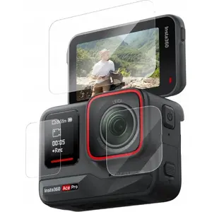 Lens Cover Set Telesin for Insta360 Ace — Glass Lens Protector + 2x LCD Screen Protectors