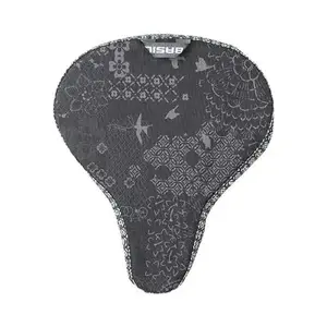 Saddle cover Basil Bohème — polyester, black, 280×230×10 mm