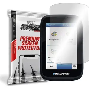 Tempered hybrid glass screen protector GrizzGlass for Blaupunkt BikePilot² (model GRZ2122)