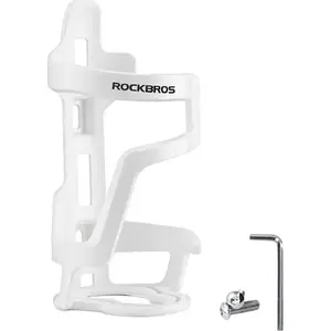 Велодержатель для бутылки Rockbros из поликарбоната, для бутылок Ø51–73 мм, белый