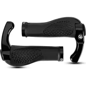 Bicycle Handlebar Grips with Bar Ends Rockbros 1024537 — anti-slip black