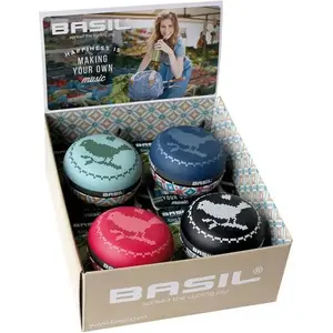 Велосипедный звонок Basil BIG BELL BOHEME 80 мм, разноцветный набор 4 шт (BAS-50437)
