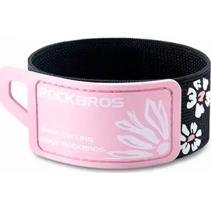 Reflective Safety Band for Bike — RockBros 1024575, pink, wearable on leg/arm/backpack