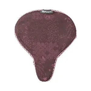 Saddle cover Basil Bohème — polyester red, 280 × 230 × 10 mm