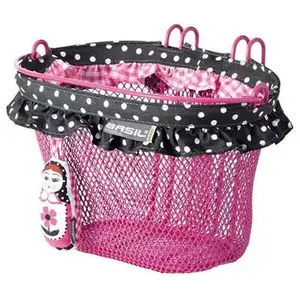 Bicycle basket Basil Jasmin front/rear, steel, 200×180×280 mm, pink