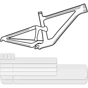 Protective Frame Wrap kit lizard skins LZS-CLEAR400 — transparent glossy frame protection
