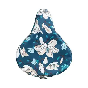 Saddle cover Basil Magnolia — polyester, patterned blue, 280×240×10 mm