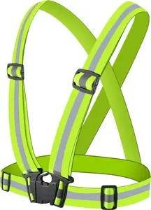 Reflective Safety Harness Vest Hurtel — adjustable reflective straps, yellow, universal fit