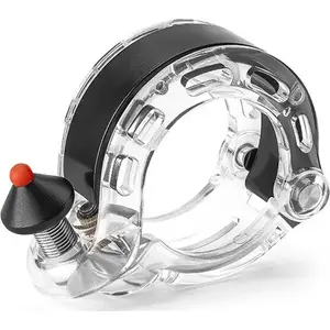 Velosipēda zvaniņš Rockbros Q formas, 100 dB — caurspīdīgs