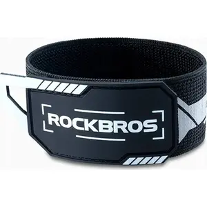 Светоотражающая лента RockBros для велосипеда — регулируемый ремешок на ногу, руку или рюкзак, чёрный