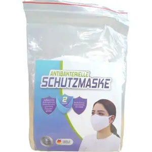 Reusable Protective Face Masks, White, Pack of 5 — No name