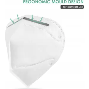 GCPC medical respirator mask FFP2 N95 KN95 — protective face mask, single-use