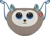 ty Slush Gray Husky plīša rotaļlieta — kokvilna/poliesters, platums 5 mm, 90×60 mm, 1 gab.