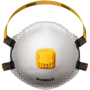 Protective Respirator Mask DeWalt DXIRFFP35 FFP3 with Exhalation Valve, Pack of 5