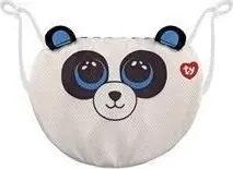Plīša rotaļlieta ty Bamboo Panda, kokvilna/poliesteris, melnbalta, izmērs 90×60×5 mm, 1 gab.