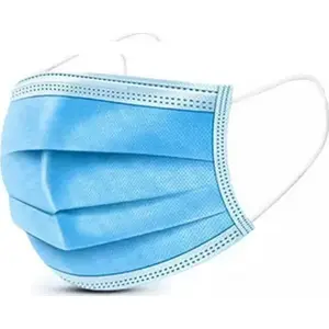 Protective face masks No name model 3W — 50 pieces, three-layer disposable surgical-style