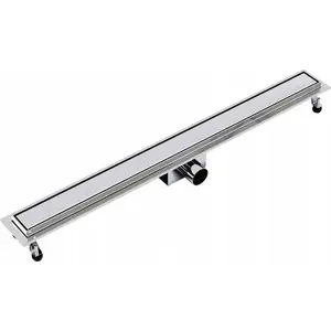 Shower linear drain SpiroFlex AQUA STEEL LA 700 mm with brushed grate SZGM (S)