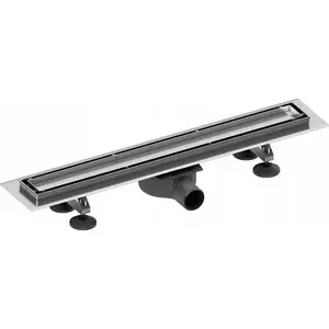 Linear shower drain TECE TECElinus 700 mm with reversible decorative grate 2-in-1