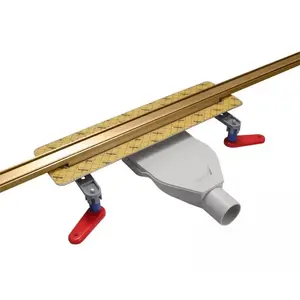 Lineārais dušas notekas Wiper INTENSI 316 UNO 40-120 LIN Copper Polish, nerūsējošā tērauda 316, regulējams garums 40–120 cm
