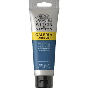 Акриловая краска тюбик Winsor & Newton Galeria 120 мл Бирюзовая (Deep Turquoise)
