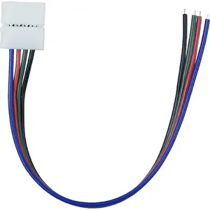 Connector for 10mm RGB LED strip, ORNO AD-TL-6499/Z-P/RGB — single-sided with cable